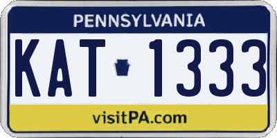PA license plate KAT1333