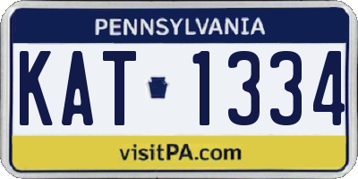 PA license plate KAT1334