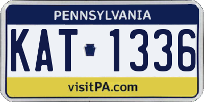 PA license plate KAT1336