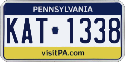 PA license plate KAT1338