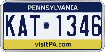 PA license plate KAT1346