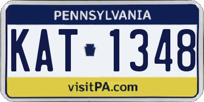 PA license plate KAT1348