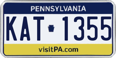 PA license plate KAT1355