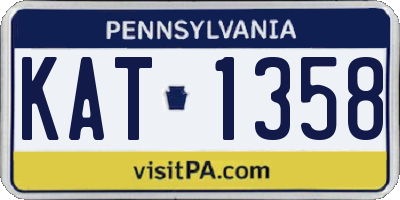 PA license plate KAT1358