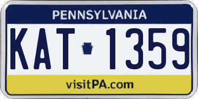 PA license plate KAT1359