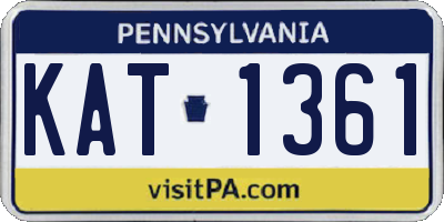 PA license plate KAT1361