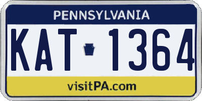 PA license plate KAT1364