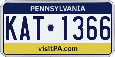 PA license plate KAT1366