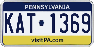 PA license plate KAT1369