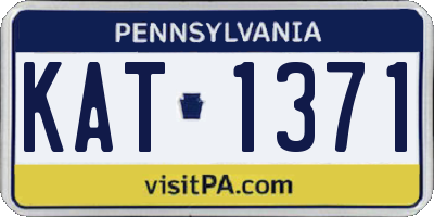 PA license plate KAT1371