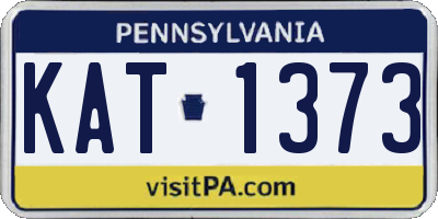 PA license plate KAT1373