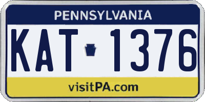PA license plate KAT1376