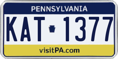 PA license plate KAT1377