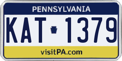 PA license plate KAT1379