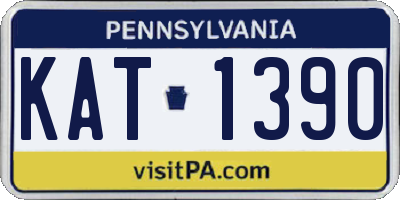 PA license plate KAT1390