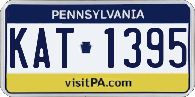 PA license plate KAT1395