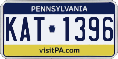 PA license plate KAT1396