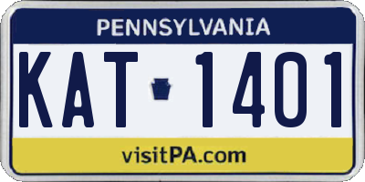 PA license plate KAT1401