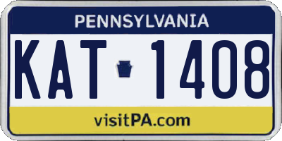 PA license plate KAT1408