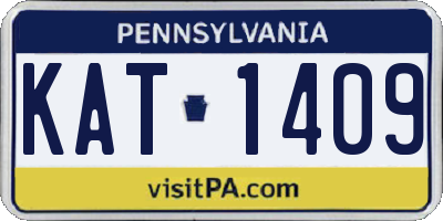 PA license plate KAT1409