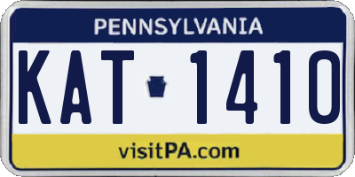 PA license plate KAT1410