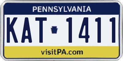 PA license plate KAT1411