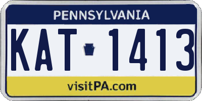PA license plate KAT1413