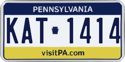 PA license plate KAT1414