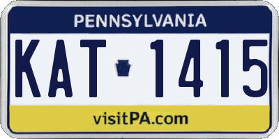 PA license plate KAT1415
