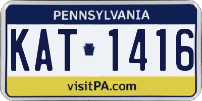 PA license plate KAT1416