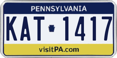 PA license plate KAT1417