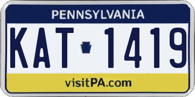 PA license plate KAT1419