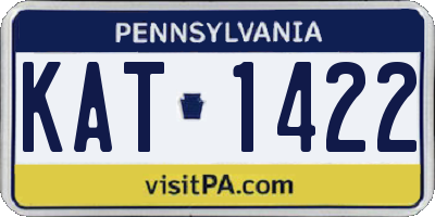 PA license plate KAT1422