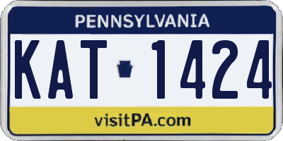 PA license plate KAT1424