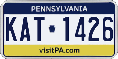 PA license plate KAT1426
