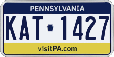 PA license plate KAT1427