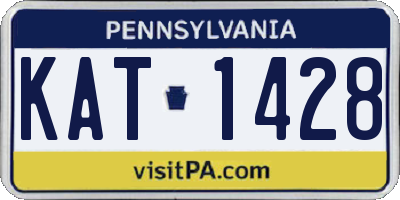 PA license plate KAT1428