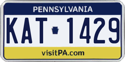 PA license plate KAT1429