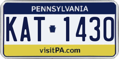 PA license plate KAT1430