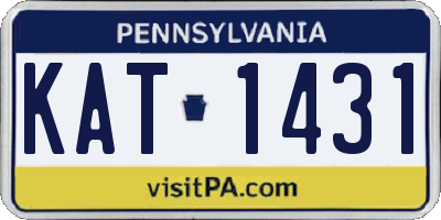PA license plate KAT1431