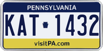 PA license plate KAT1432