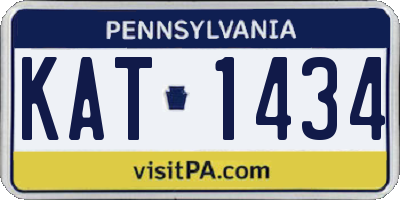 PA license plate KAT1434