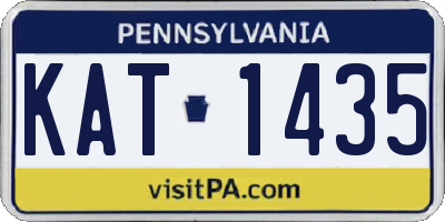 PA license plate KAT1435