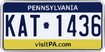 PA license plate KAT1436