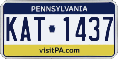 PA license plate KAT1437