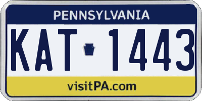 PA license plate KAT1443