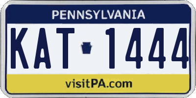 PA license plate KAT1444
