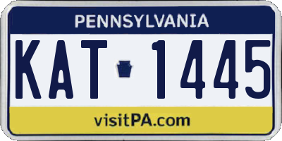 PA license plate KAT1445