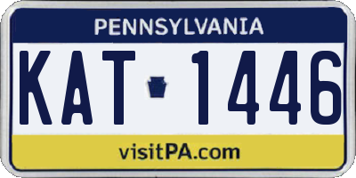 PA license plate KAT1446