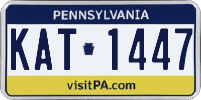PA license plate KAT1447
